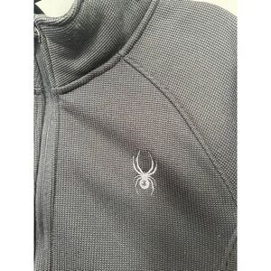 Spyder womens xl black lightweight fleece coat jacket